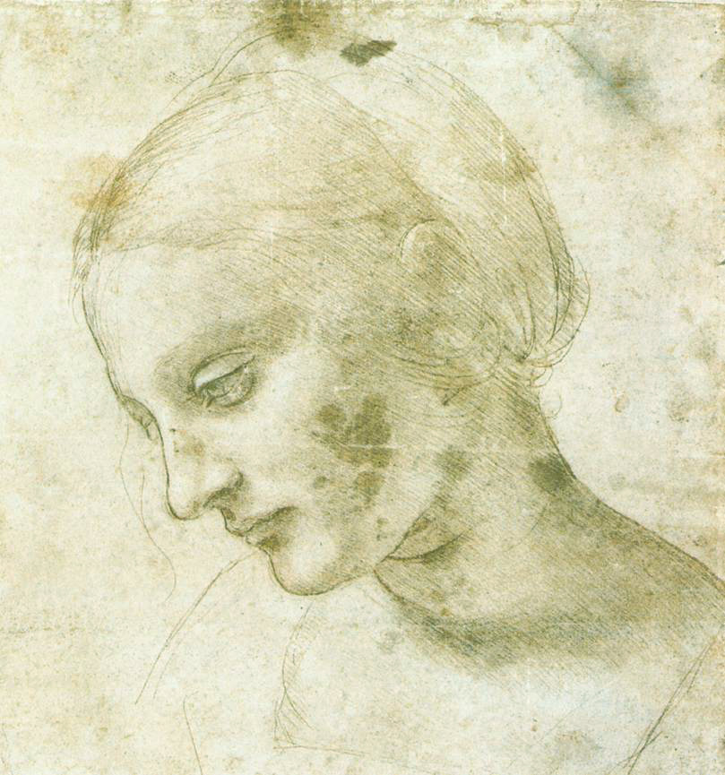 Study of a Woman's Head, c. 1490, Leonardo da Vinci
