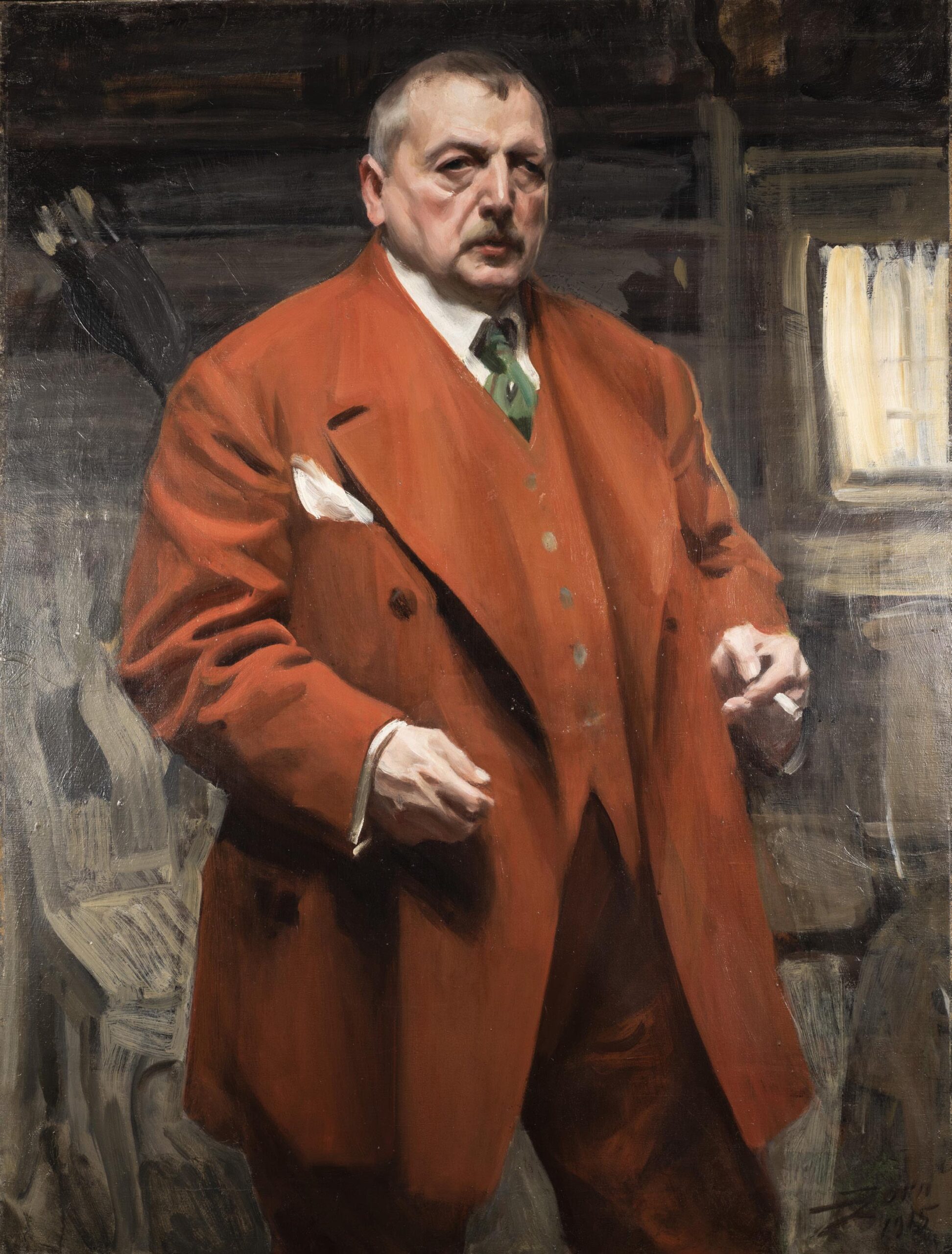 "Self-Portrait in Red” by Anders Zorn